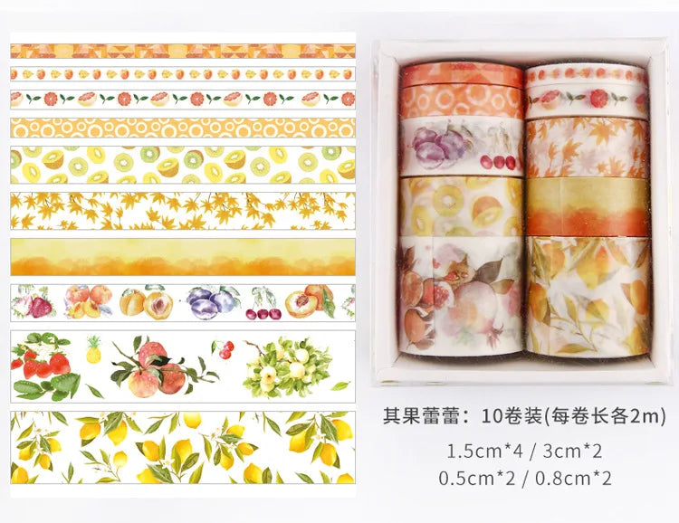 Premium Sea & Forest Washi Tape Set