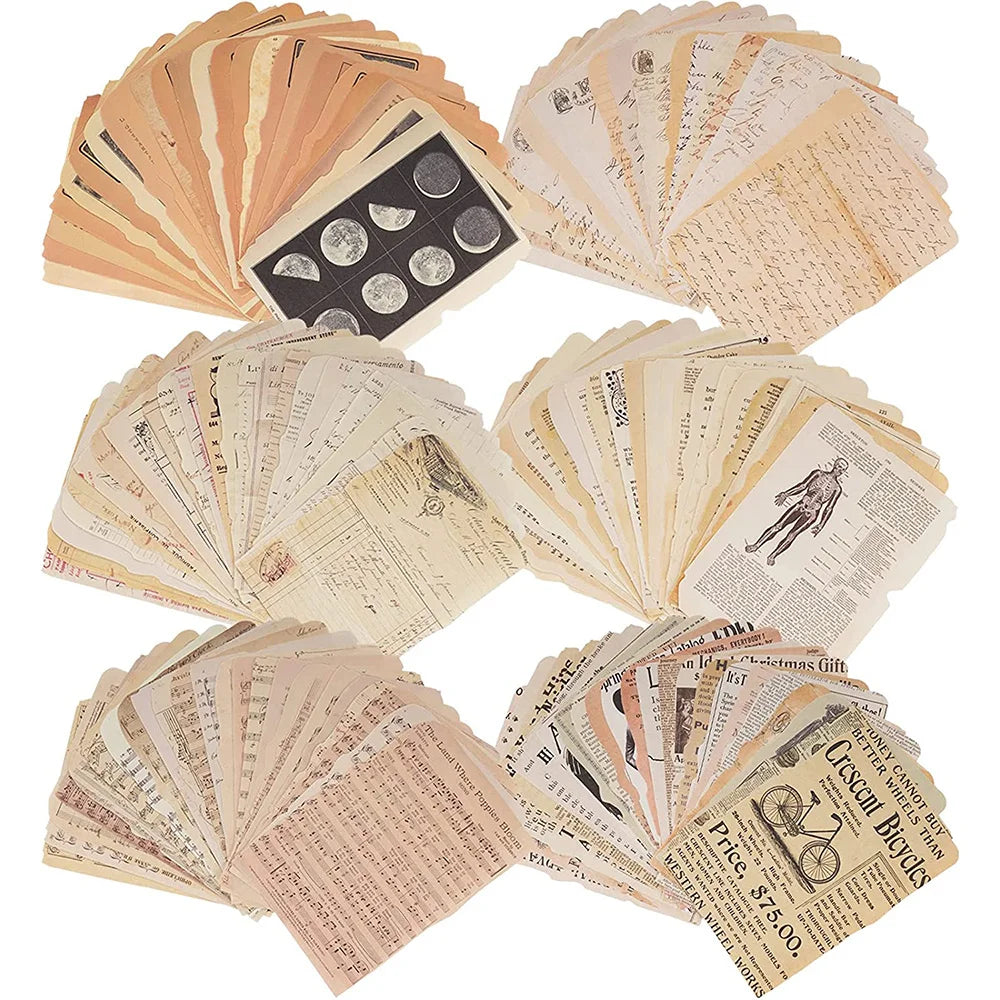Vintage Scrapbooking Paper Pack - 25 Sheets