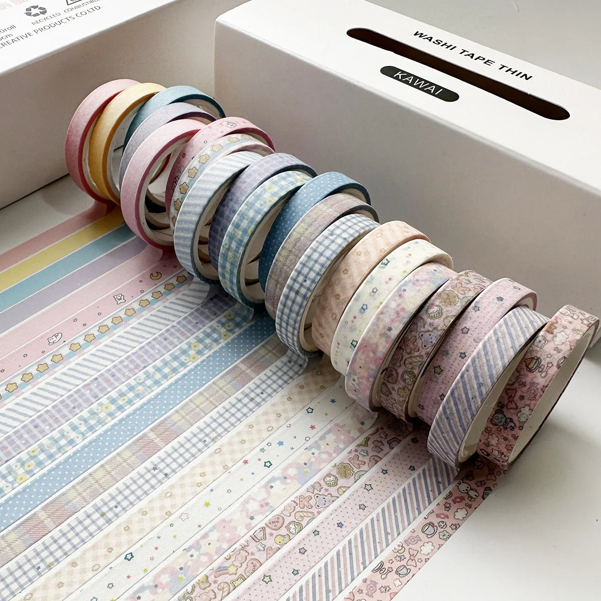 Vintage Style Washi Tape Set - 20 Rolls