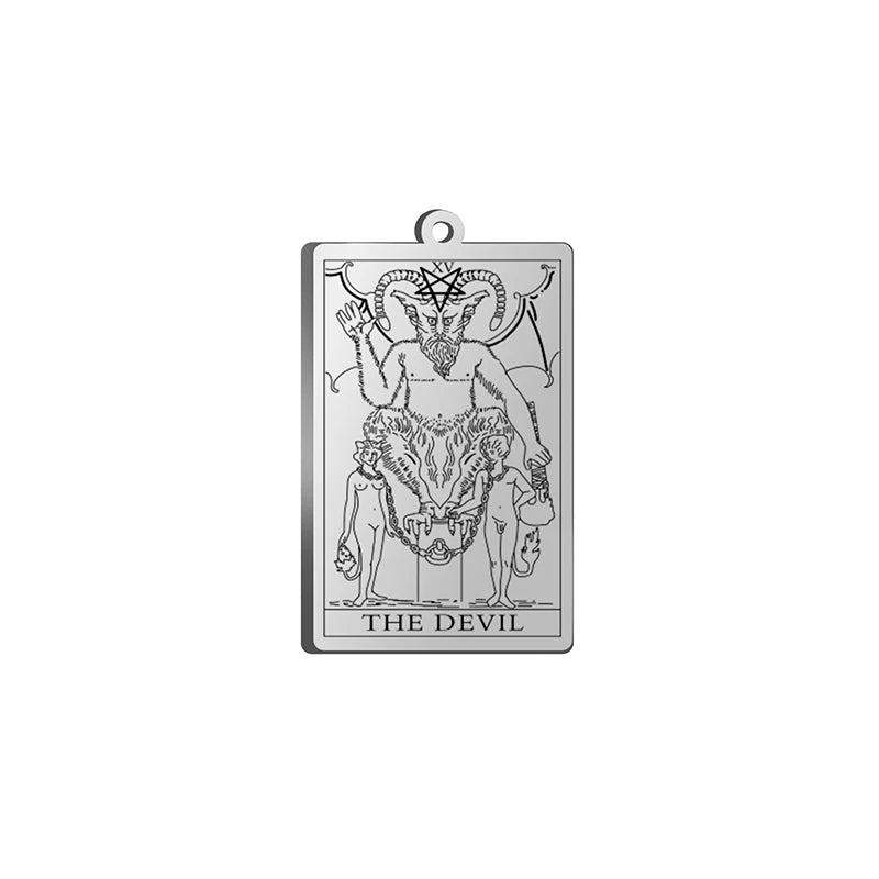 Astrology Tarot Card Charms - Stainless Steel Pendants