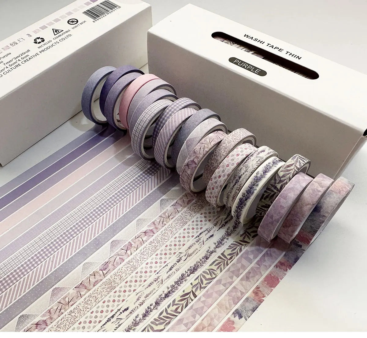 Vintage Style Washi Tape Set - 20 Rolls