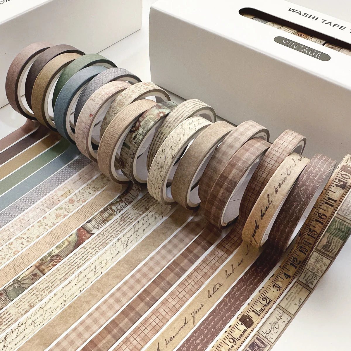 Vintage Style Washi Tape Set - 20 Rolls