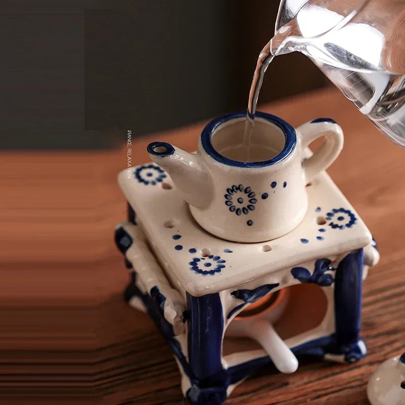 Adorable Vintage  Ceramic Tea Warmer Incense Burner