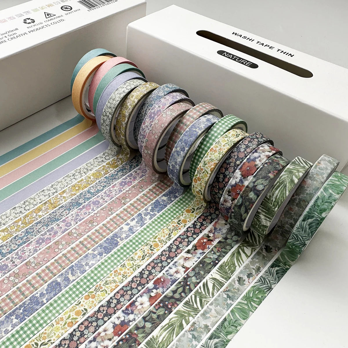 Vintage Style Washi Tape Set - 20 Rolls