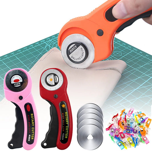 45mm Rotary Cutter Set - Premium Steel Blade for Crafting