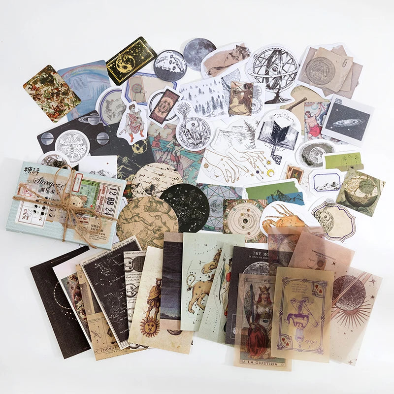 Vintage Stationery Sticker Set - Retro Memory Room Series Stickers for Junk Journals