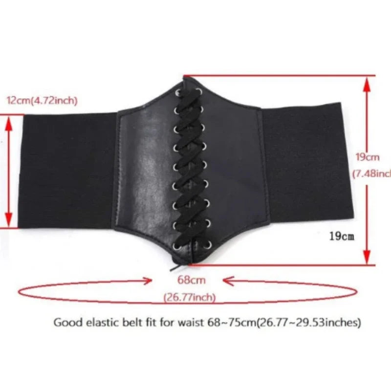 Women's Gothic PU Leather Corset Belt
