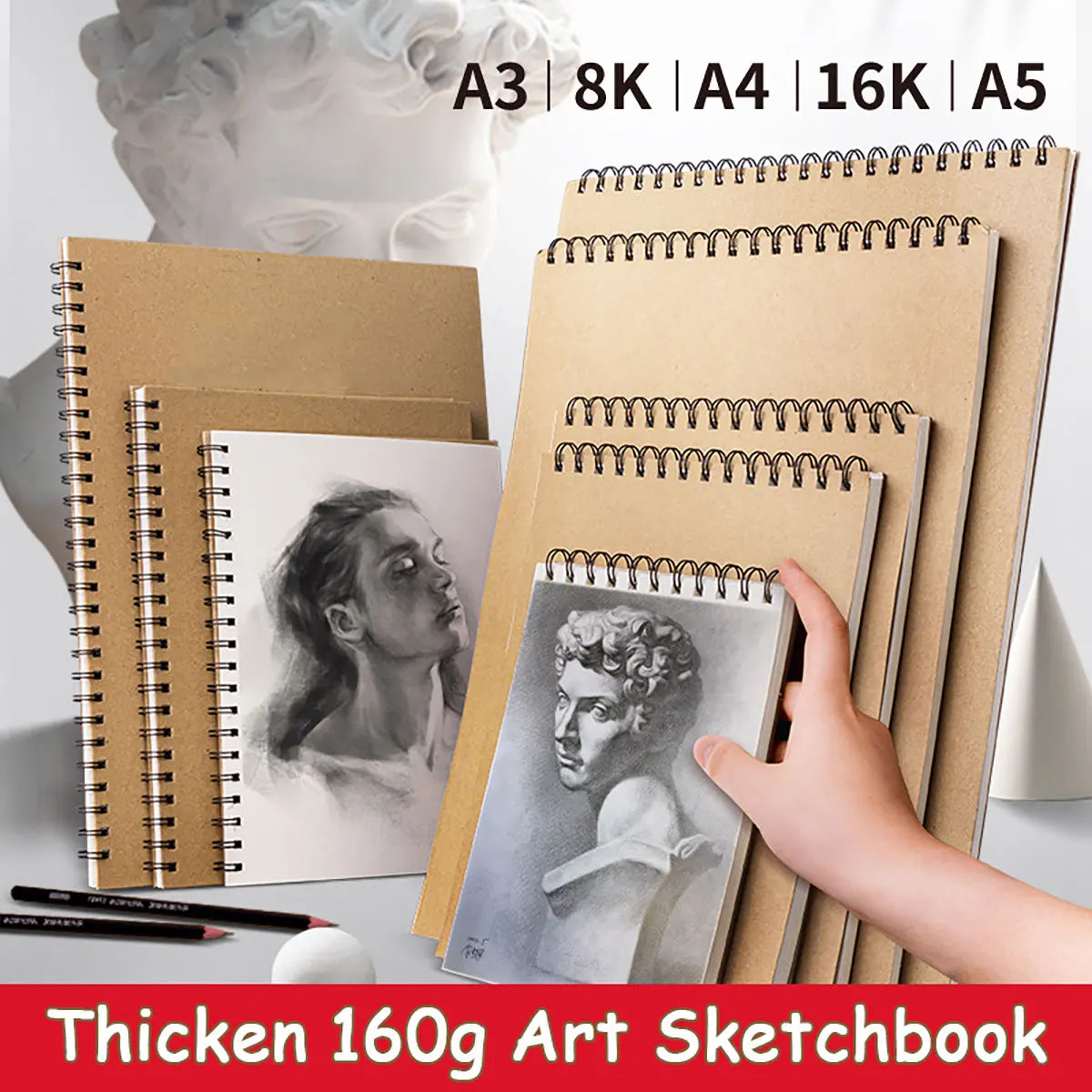 Premium Kraft Paper Sketchbook - 160GSM