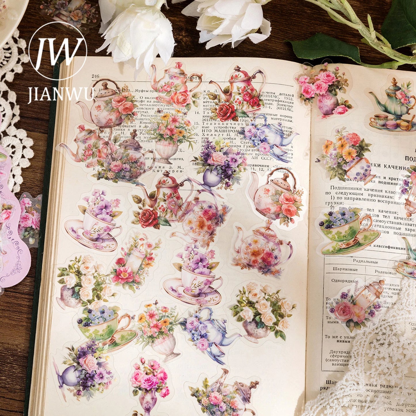 Vintage Flower Decor Sticker Pack