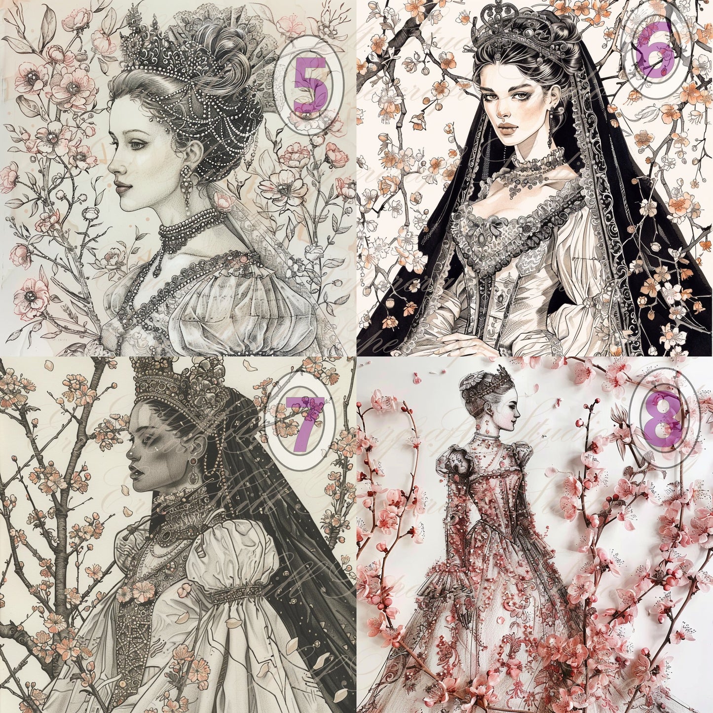 Paperintables (TM) 16th Century Queens - some Lavender