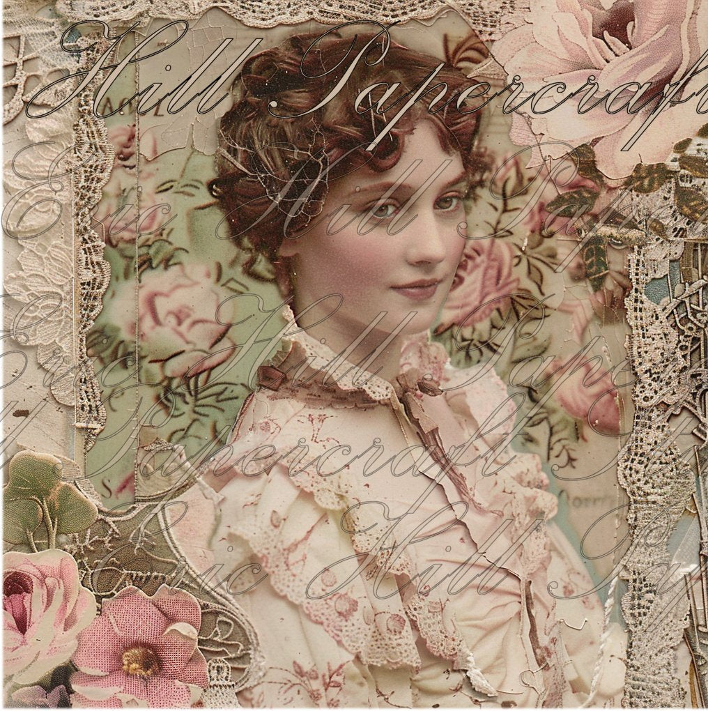 Paperintables (TM) Victorian Romance in Lace Pink and Music