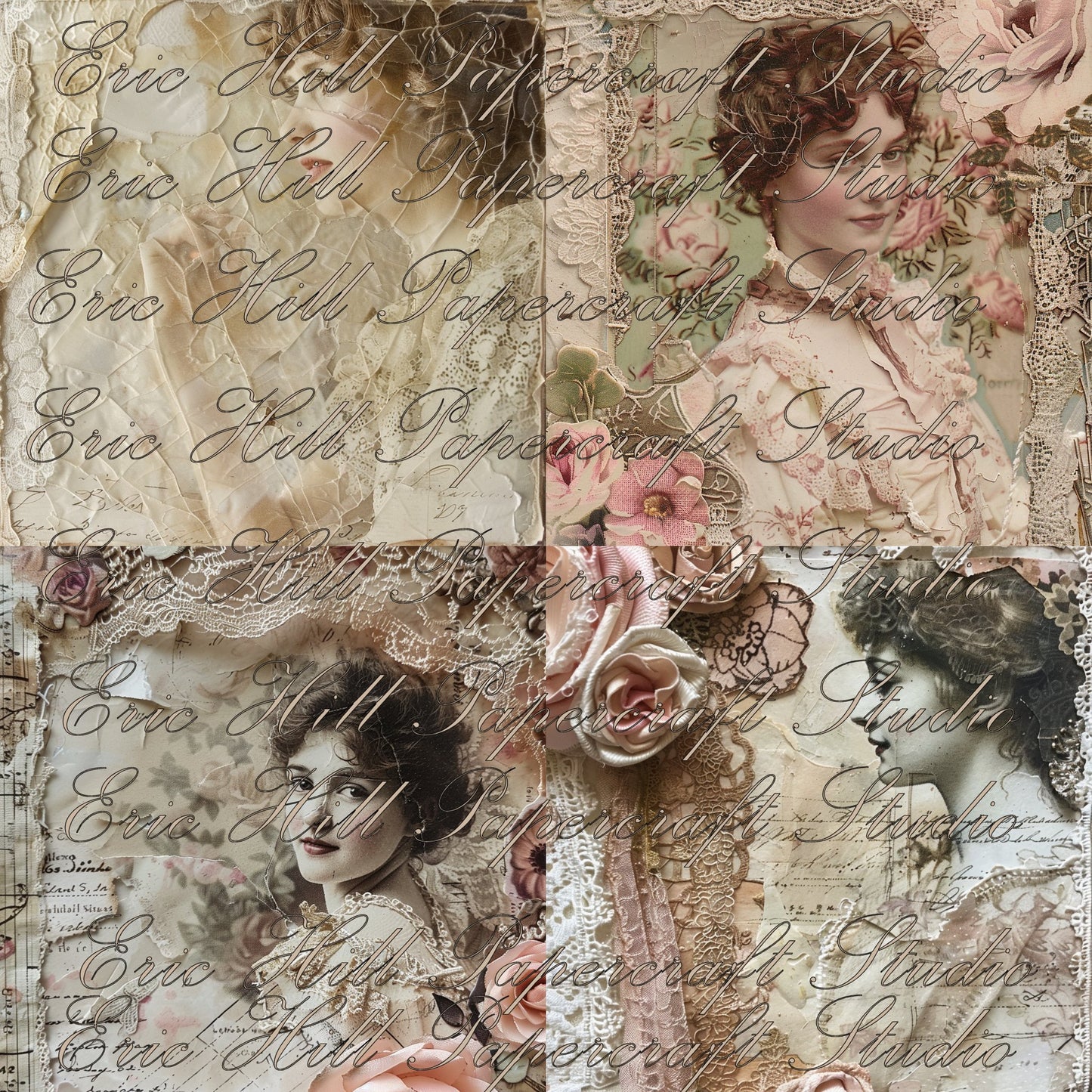 Paperintables (TM) Victorian Romance in Lace Pink and Music